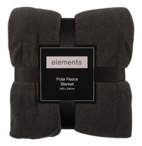 Elements - Polar Fleece Blanket Grey - Queen Bed