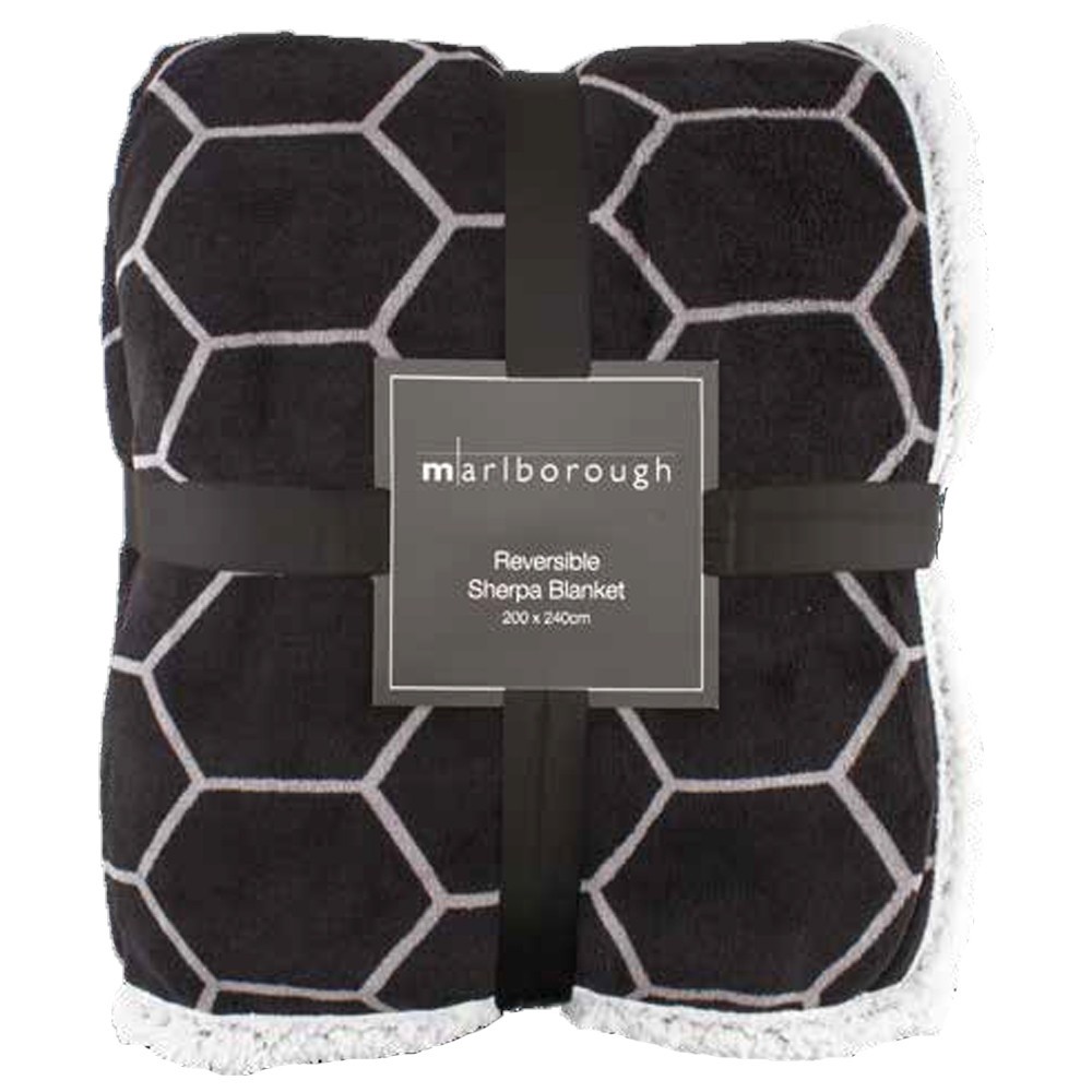 Marlborough Textiles - Taine Sherpa Blanket - Queen Bed