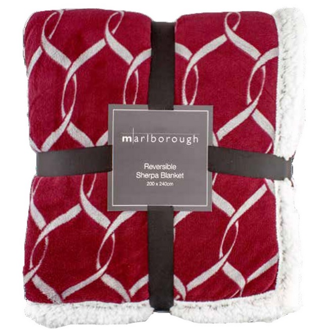 Marlborough Textiles - Langston Sherpa Blanket - Queen Bed