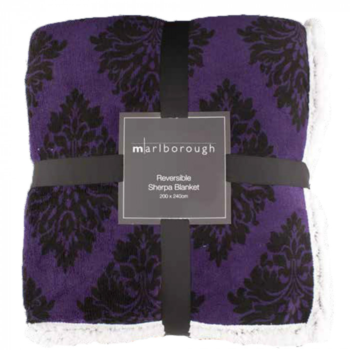 Marlborough Textiles - Alexis Sherpa Blanket - Queen Bed