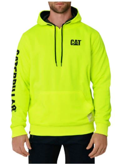 Cat Workwear - Reversible Banner Hoodie - Hi Vis Yellow