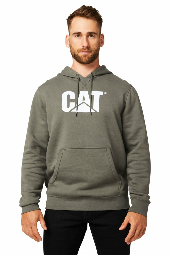 Cat Workwear - Foundation Hooded Sweatshirt - Gunmetal / Reflective